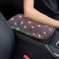 thumbnail image 1 of ufeghfjh Multicolor Bling Gemstone-Studded Car Armrest Box Cover - Universal Fit Auto Center Console Protector Pad, Ideal Christmas Gift for Car Interior Decoration, 1 of 6