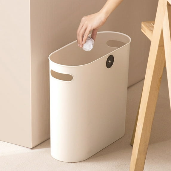 PPgejGEK Narrow Clip-On Bathroom Trash Can - Household Crevice Storage Bucket for Kitchen and Living Room - 32x29.5x13cm/12.60x11.61x5.12in