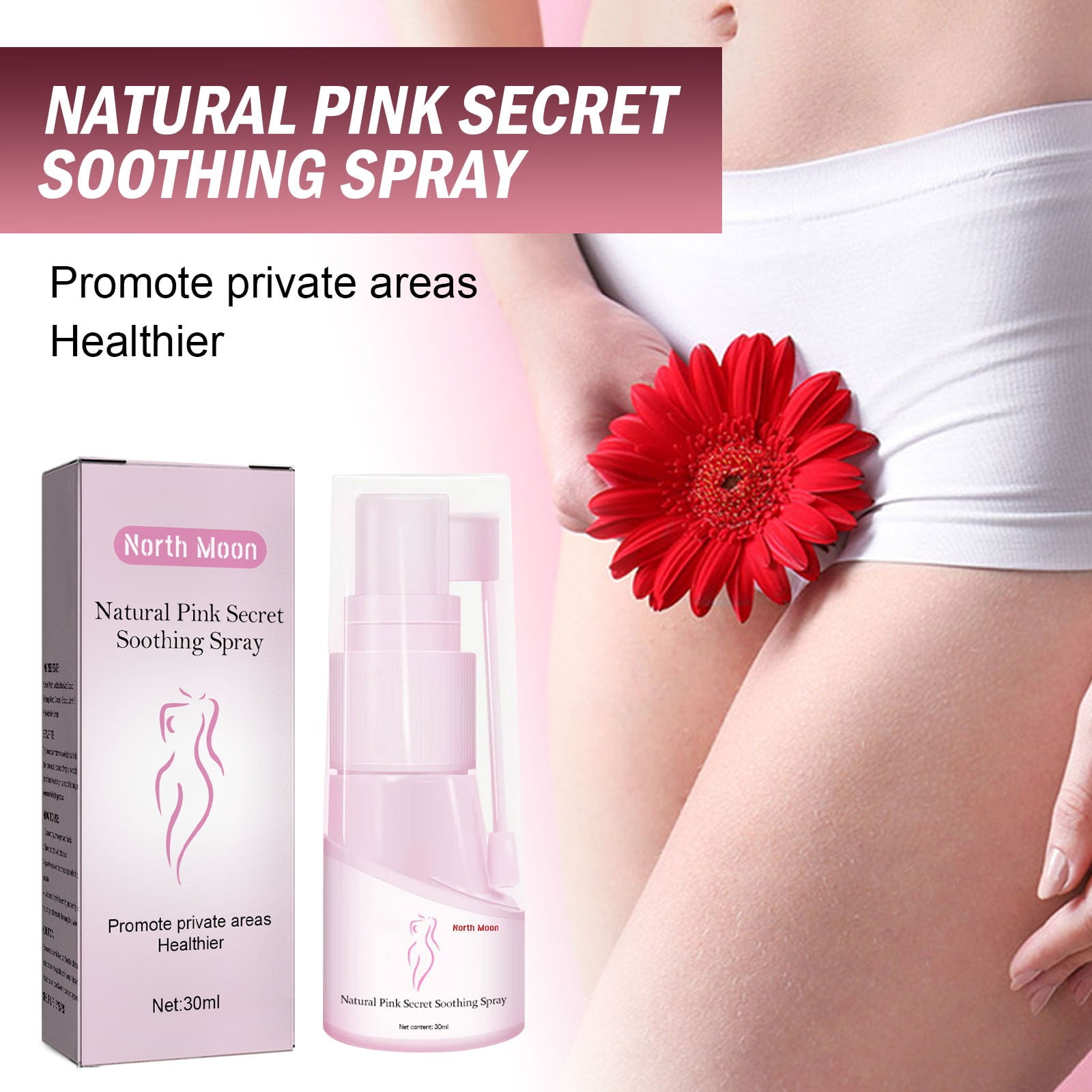 PPgejGEK Natural Private Parts Care Spray 30ml To Repair The Private Parts and Equilibrium The PH Value Holiday Deals