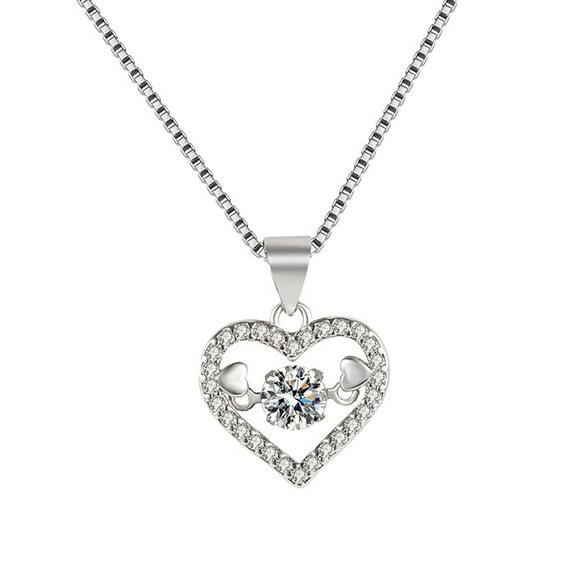 PPgejGEK Necklaces for Women Women Heart Necklace S Imple Temperament Clavicle Chain Lov for Valentine's Day Mother's Day Christmas Birthday Gifts