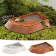 thumbnail image 1 of PPgejGEK Non Slip Turtle Bath Basin Reptile Pool Dispenser Water Dish for Pet Lizards Snakes Safe Substance ABS Material Removable Base Easy Clean 11.81x7.87 Inch, 1 of 9