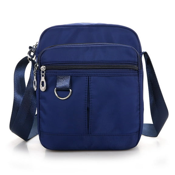 PPgejGEK Nylon Crossbody Bag with Multiple Compartments, Middle Aged Casual Shoulder Bag for Men and Women, Water-Resistant Messenger Bag, 12x9x4in (30x23x10cm)