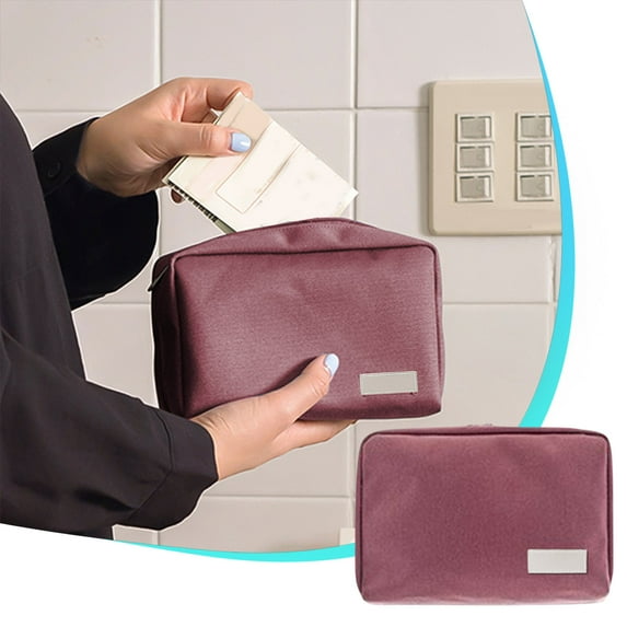 PPgejGEK Nylon Passport Holder and Travel Organizer Bag with RFID Blocking for Documents Cards and Cosmetics 18x11.5x5.5cm/7.09x4.53x2.17in