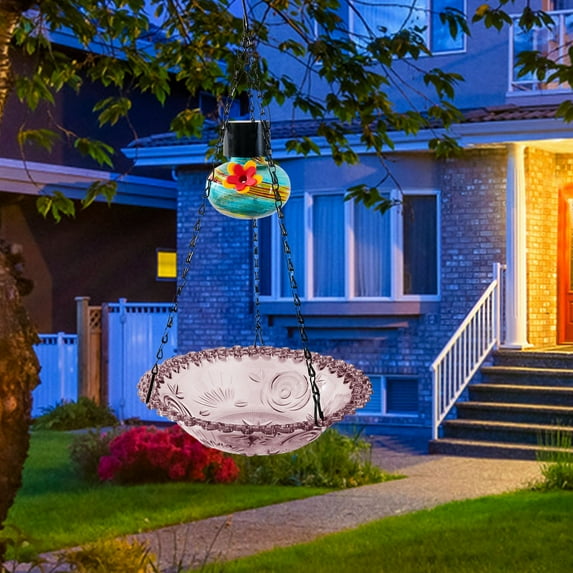 PPgejGEK Outdoor Garden Hanging Feeder and Bird Bath for Balcony Courtyard Attracts Birds Weather Resistant Design for Year Round Use Enhances Garden Aesthetics