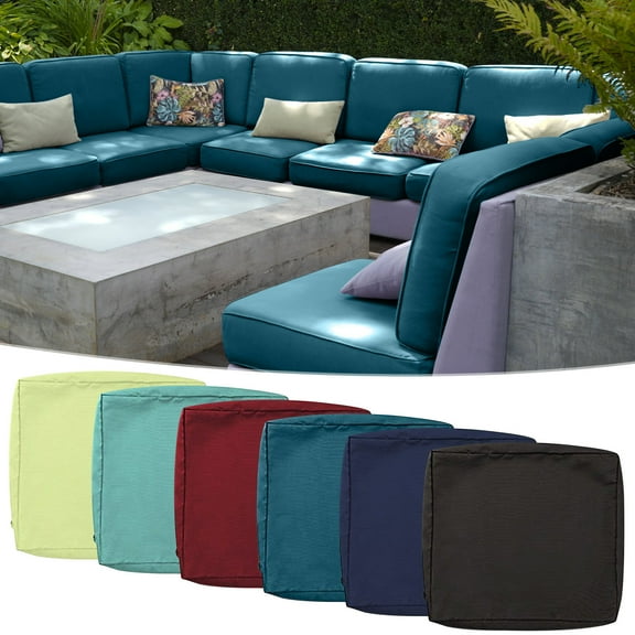 PPgejGEK Outdoor Sofa Cushion Cover 60x55x10cm/23.62x21.65x3.94in, Waterproof Patio Rattan Chair Seat Protector, UV Resistant, Easy Clean, for Garden Furniture
