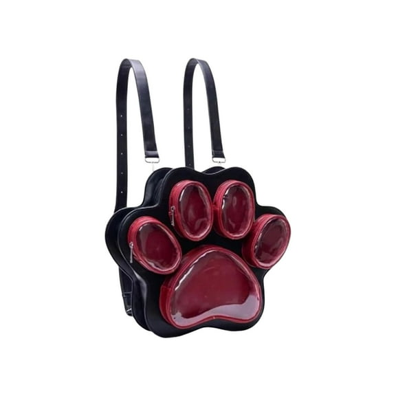 WWG Paw Print Large Capacity Crossbody Backpack Shoulder Bag Cute Spacious Carryall for Daily Use Travel