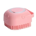 thumbnail image 1 of PPgejGEK Pet Shampoo Brush with Soap Dispenser Silicone Bristles Bath Massage Tool for Dogs Cats Grooming and Cleaning Refillable Non Slip Handle 8.5x8.5x5.5cm, 1 of 6