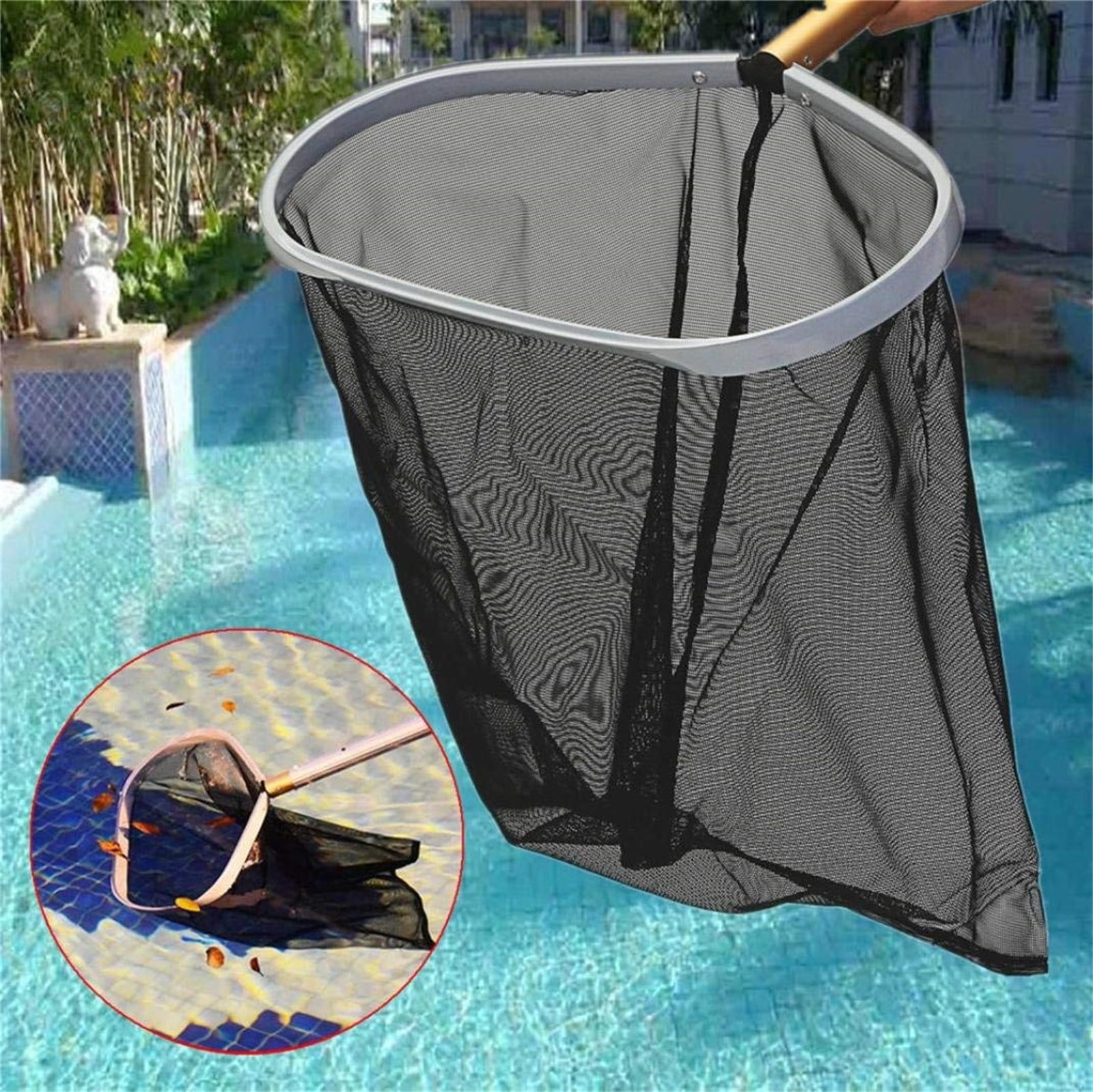 Pool Rake Net WWG Pool Skimmer Net Heavy Duty Leaf Rake Cleaning Tool Fine Mesh Net ...
