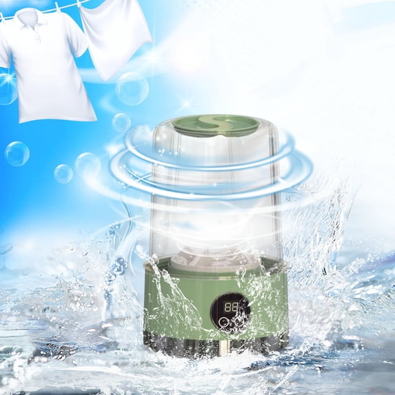 PPgejGEK Portable Mini Washing Machine for Underwear Socks Wireless Charging Small Automatic Laundry Cup Travel Camping Use Compact Design for Delicates Cleaning Efficient Hygienic Care