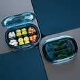 thumbnail image 1 of PPgejGEK Portable Storage Organizer Box with Multiple Compartments, 10x7x2.4cm/3.94x2.76x0.94in Sealed Transparent Plastic Case for vitamins pills jewelry small items travel home use, 1 of 6