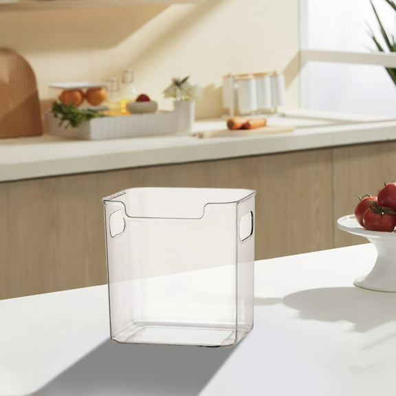 PPgejGEK Refrigerator Side Door Storage Box, Food Grade Plastic Bin, 12.5x12x9.3cm/4.92x4.72x3.66in or 17.8x12.5x10.3cm/7.01x4.92x4.05in, Clear or Coffee