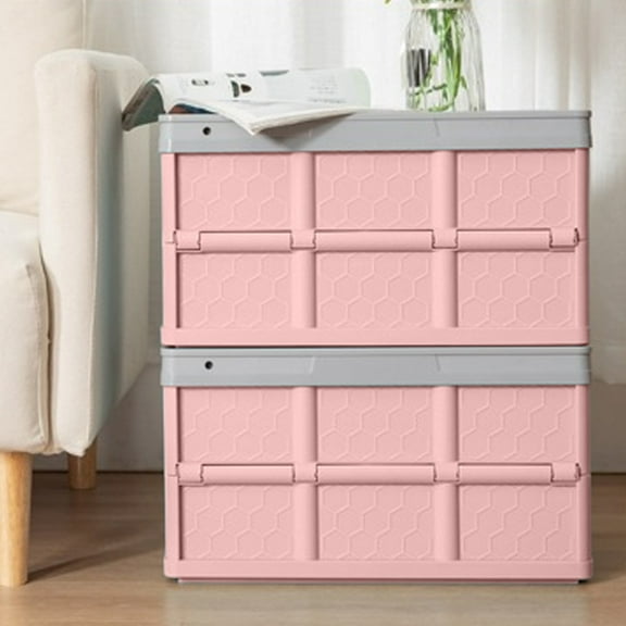 PPgejGEK Reinforced Moving Storage Container with Wheels Medium Size 16.54x11.42x9.45in Blue Pink Plastic Closet Organizer Bin for Bedding Clothing Toys Foldable Stackable Dorm College Use