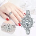 thumbnail image 1 of PPgejGEK Ring for Women Ring Sweet Open Copper Inlaid Zircon Finger Small Fresh for Valentine's Day Mother's Day Christmas Birthday Gifts 50% off Clear, 1 of 7