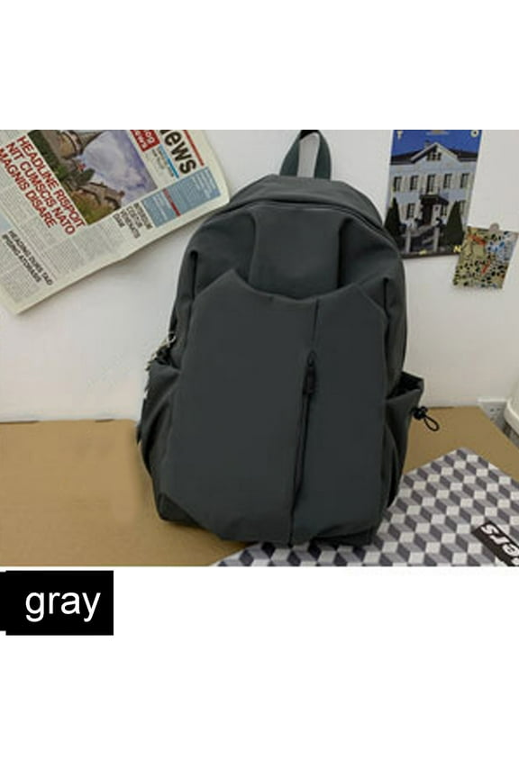 Schoolbag for Male College Students Ins Trendy Cool Casual Large Capacity Backpack 46x30x14cm/18.11x11.81x5.51in for Junior High High School Travel