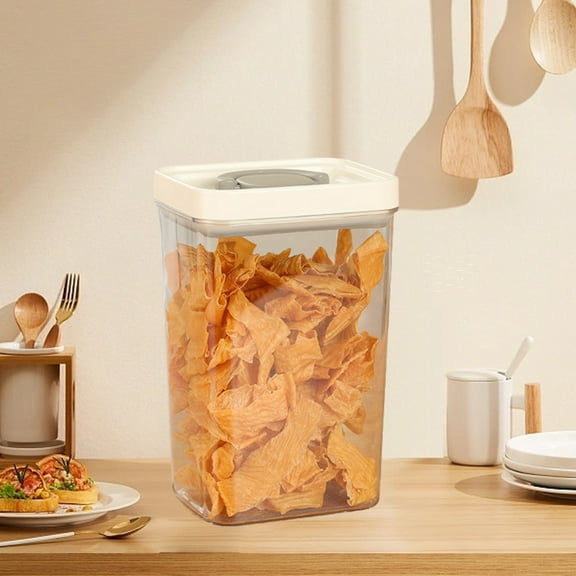 WWG Sealed Jar Kitchen Grain Storage Box Powder Jar Tea Household Jar Storage Jar PET Transparent Storage Jar