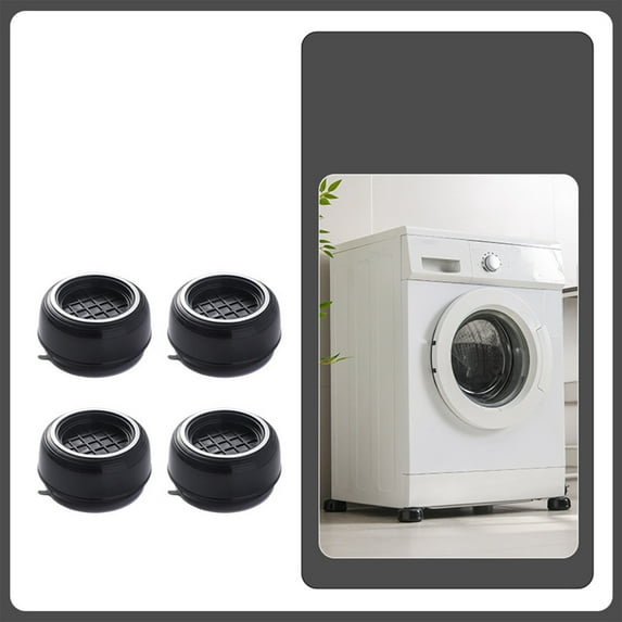 PPgejGEK Set of 4 Anti-Vibration Pads Washing Machine Base Levelers 2.76x2.76x1.57in Slip-Resistant Elevating Feet for Laundry Stability