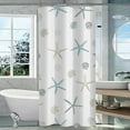 thumbnail image 1 of PPgejGEK Shower Curtain 80x180cm 31.5x70.87in Waterproof Mildew Proof Bathroom Partition with Hooks for Wet Dry Separation Modern Design Textured Fabric Quick Dry PEVA Material, 1 of 2