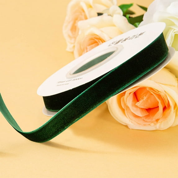 PPgejGEK Single Sided Velvet Ribbon Gift Flower Packaging Ribbon Decoration Ribbon DIY Ribbon Christmas Decorative Ribbon for Adorning Outdoor Fences