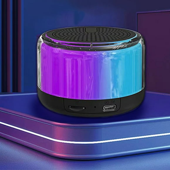 PPgejGEK Small Bluetooth Audio Teenage Boys Bluetooth Speaker Fashion Gift Cool Night Light Bluetooth Speaker Outdoor Portable Plug-in Bluetooth Audio Holiday Savings