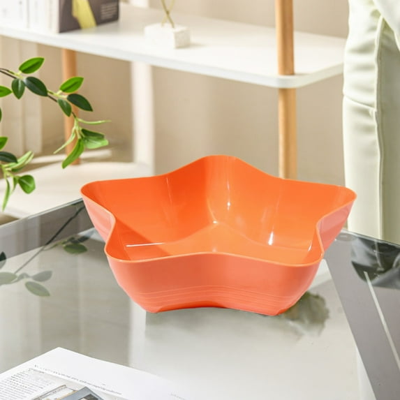 PPgejGEK Small Star Shaped Fruit Tray 6.69x4.33x2.17 Inches Multilayer Detachable Compartment Plastic Snack Serving Dish for Home Kitchen Coffee Table Party Use