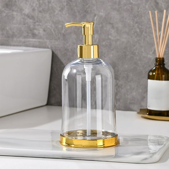 WWG Clear Smooth Surface 450ml Liquid Soap Dispenser Bottle Modern Bathroom Accessory