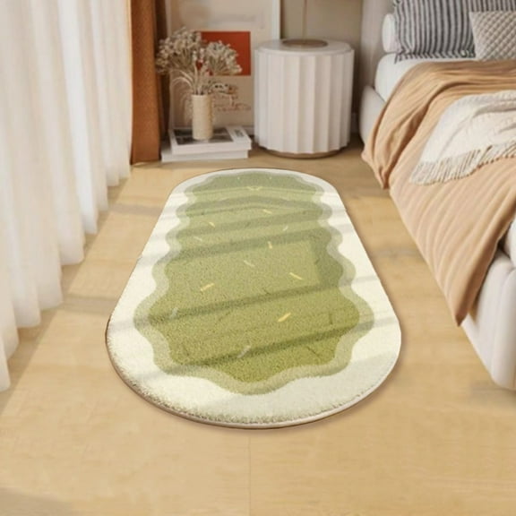 PPgejGEK Soft Bedroom Rugs Shaggys Rugs for Bedroom Oval Rugs Room Small Carpet Living Room Runner Rug Non Slip Modern Home Decor 16x48in Festival Gift