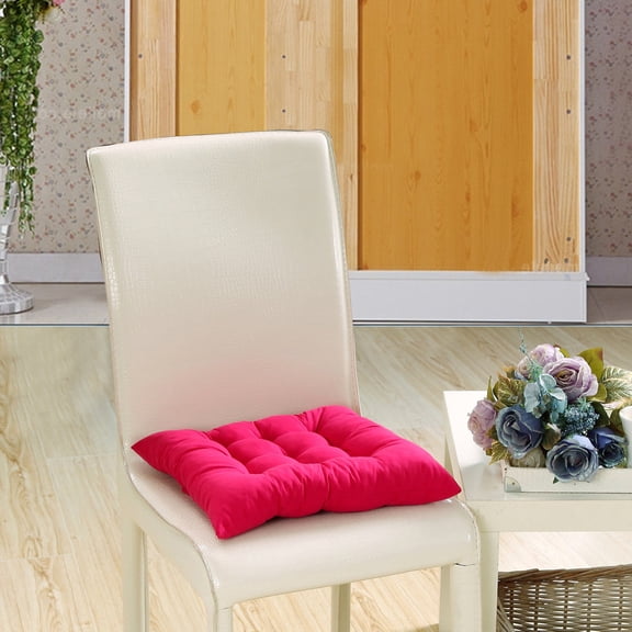 WWG Solid Color Velvet Fade-Resistant Seat Cushion Green Indoor Outdoor Garden Patio Office Chair Pad Polyester