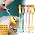 thumbnail image 1 of PPgejGEK Stainless Steel Hollow Dessert Spoon for Ice Cream Pudding Parfaits Elegant Design with Intricate Pattern Available in Multiple Colors Dishwasher Safe for Easy Maintenance, 1 of 9