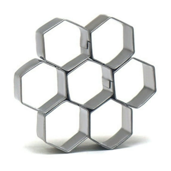 PPgejGEK Stainless Steel Honeycomb Mini Hexagon Cookie Cutter Household Baking Tool for Fondant Pastry Decor Kitchen Gadget DIY Craft Supplies