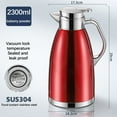 thumbnail image 1 of PPgejGEK Stainless Steel Thermal Carafe with Lid 2.3L Capacity Vacuum Insulated Coffee Tea Water Pot Heat Resistant Handle, 1 of 3
