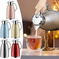 thumbnail image 1 of PPgejGEK Stainless Steel Thermal Carafe with Lid 2.3L Capacity Vacuum Insulated Coffee Tea Water Pot Heat Resistant Handle, 1 of 9