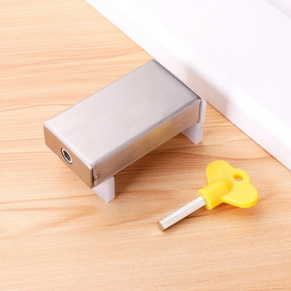 PPgejGEK Stainless Steel Window Lock Limiter 8-55mm Adjustable Opening No Drill Required Child Proof Safety Device for Sliding Doors Windows Anti Theft Protection White Silver