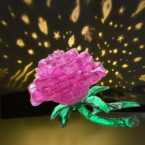 PPgejGEK Stocking Stuffers for Kids Crystal Building Block Puzzle Romantic DIY Puzzle Decoration