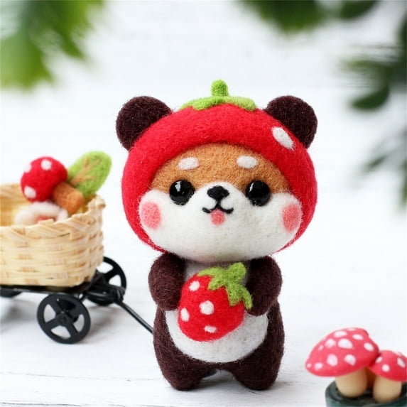 PPgejGEK Easter Basket Stuffers for Teens Cute Dog Pattern DIY Poke Wool Felts Production Package Reduced Price Stocking Stuffers for Kids