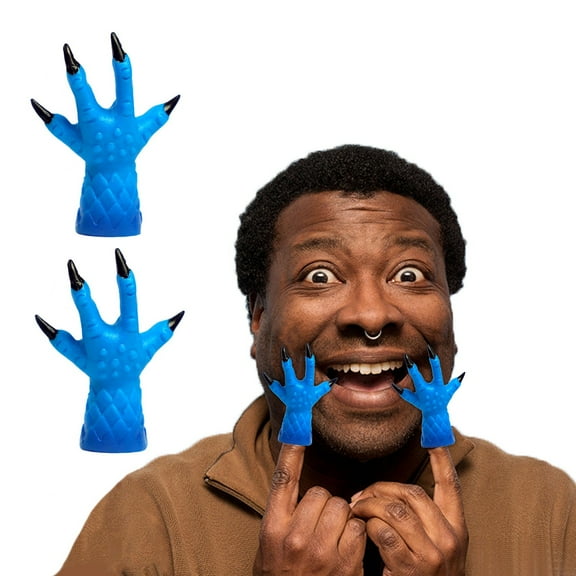 PPgejGEK Stocking Stuffers for Kids Little Toys Ugly Holly Hand Finger Puppets Party Favors 2PCS