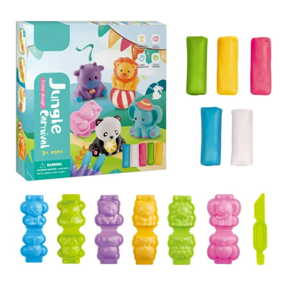 PPgejGEK Stocking Stuffers for Kids Vegetable Dinosaur Hamburger Soft Plasticine Toy with Tools