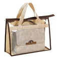 thumbnail image 1 of ufeghfjh Transparent Handbag Storage Cover with Hanging Hook Dust Proof Organizer Bag for Wardrobe Closet Protection Beige, 1 of 1