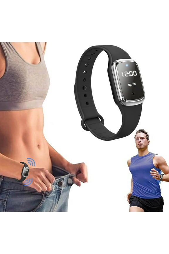 Ultrasound Fitness Bracelet Sports Wristbands Slender Figure Bracelet Electronic Wristbands with Clock USB Rechargeable Holiday