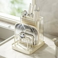thumbnail image 1 of WWG Universal Kitchen Knife Rack with Chopping Board Storage - Multifunctional Integrated Holder for Pot Lids, 1 of 8
