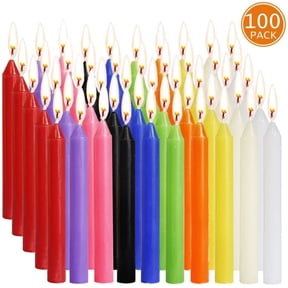 PPgejGEK Unscented 4in Mini Chime Ritual Spell Taper Candles - Set Of 100