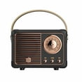 thumbnail image 1 of PPgejGEK Vintage Style Bluetooth Speaker with FM Radio USB Playback and AUX Input 3W Output 400mAh Battery Portable Mini Soundbox for Home Office and Travel, 1 of 2