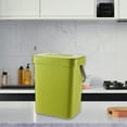 thumbnail image 1 of PPgejGEK Wall Mounted Hanging Trash Can with Lid for Kitchen Cabinet, 24.5x21x17.5cm/9.64x8.27x6.89in, Adhesive No Drill Bathroom Bin, 1 of 8