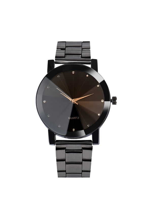 Watches for Men Fashion Man Women Crystal Stainless Steel Analog Quartz Wrist Watch up to 30% off