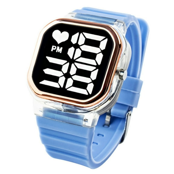 PPgejGEK Watches for Men Fashion Strap Couple Rectangle LED Electronic Watch