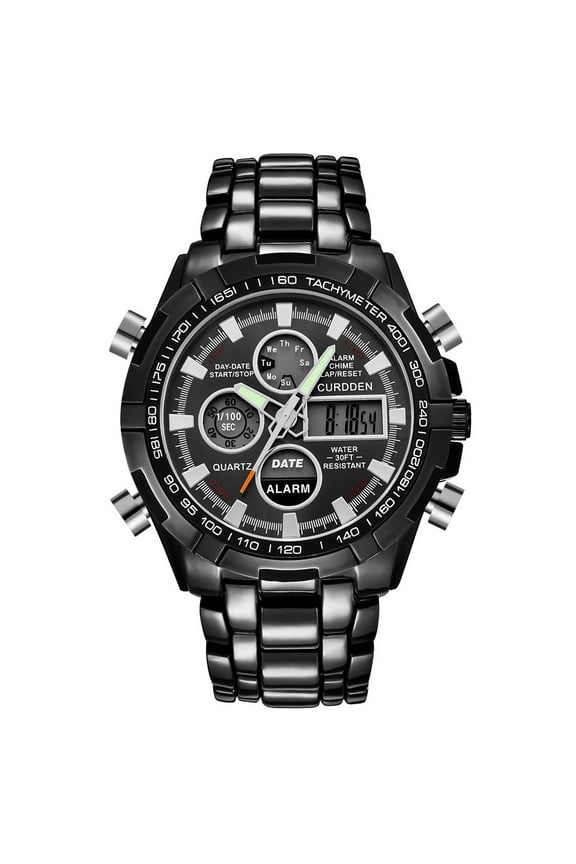 Watches for Men Men Stainless Steel Sport Watch Display Analog Digital LED Wrist Watches up to 45% off