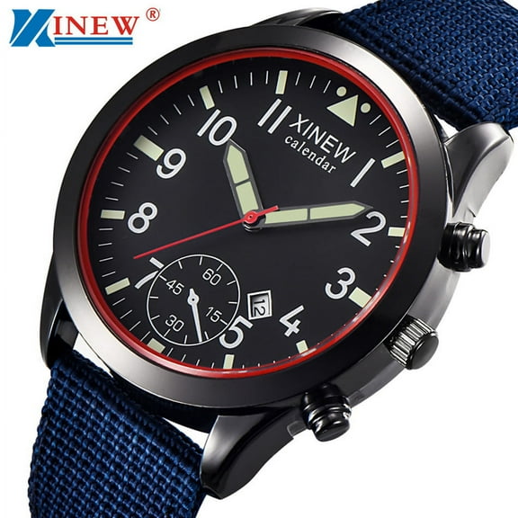 PPgejGEK Watches for Men Mens Military Quartz Watch Black Date Sport Luminous Wrist Watch Sales