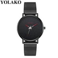 thumbnail image 1 of PPgejGEK Watches for Men YOLAKO Men's Watch Ultra-thin Alloy Mesh Belt Fashion Frosted Three-needle Watch up to 65% off, 1 of 2
