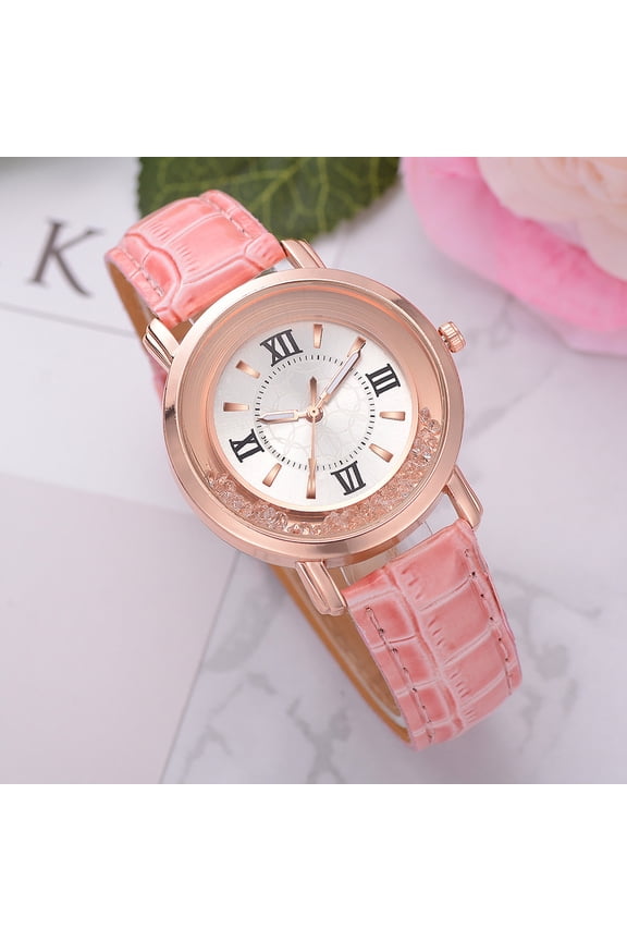 Watches for Women Women Fashion Leisure Set Leather Stainless Steel Quartz Watch Holiday