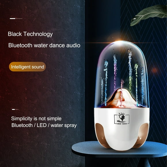 PPgejGEK Water Dancing Speaker Portable Speaker Led Colorful Night Lights & Water Fountains Show Bluetooth Speaker Also Compatible with TF Card 90ml up to 30% off