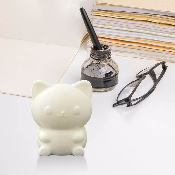 PPgejGEK White Cute Rotating Cat Head Stress Relief Toy for Anxiety Release